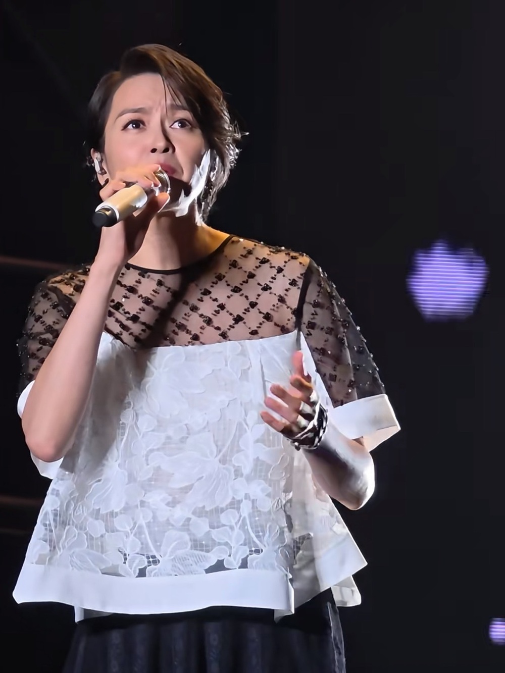 3.1 Phillip Lim White Sheer Lace Overlay Top